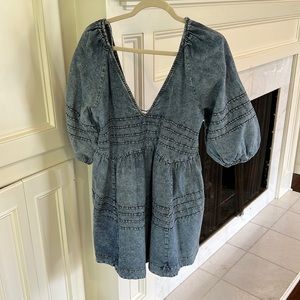 Free people denim dress size small